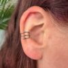 Anneau effet Triple en Titanium argent - Image 5