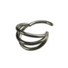 Anneau effet Triple en Titanium argent