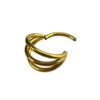 Anneau effet Triple en Titanium Or