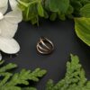 Anneau effet Triple en Titanium Or rose - Image 6