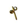 Barre en Titanium Or – Pierre claire Scintillante. - Image 2
