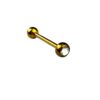Barre en Titanium Or – Pierre claire Scintillante.