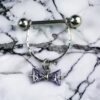 Bijou en Acier chirurgical  – Pierres Mauves - Image 4