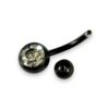 Black Titanium Jewelry for Navel - Image 2