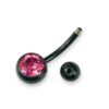 Black Titanium Jewelry for Navel - Image 2