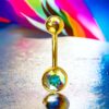 Gold Titanium Jewel for Navel - Image 4