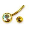 Gold Titanium Jewel for Navel - Image 2