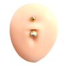 Gold Titanium Jewel for Navel - Image 3
