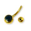 Bijou en Titanium pour Nombril Or - Image 2