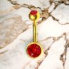 Titanium Navel Jewelry - Gold - Image 4