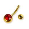 Titanium Navel Jewelry - Gold - Image 2