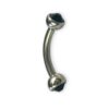 Bijou en Acier chirurgical - Argent pierre noir