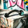 Bijou en Titanium - Noir pierre bleu - Image 9
