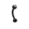 Bijou en Titanium - Noir pierre claire