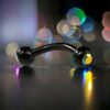 Bijou en Titanium - Noir pierre licorne - Image 9