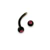 Bijou en Titanium - Noir pierre rose - Image 2