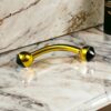 Titanium jewelry – Black stone gold - Image 9