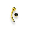 Titanium jewelry – Black stone gold - Image 2