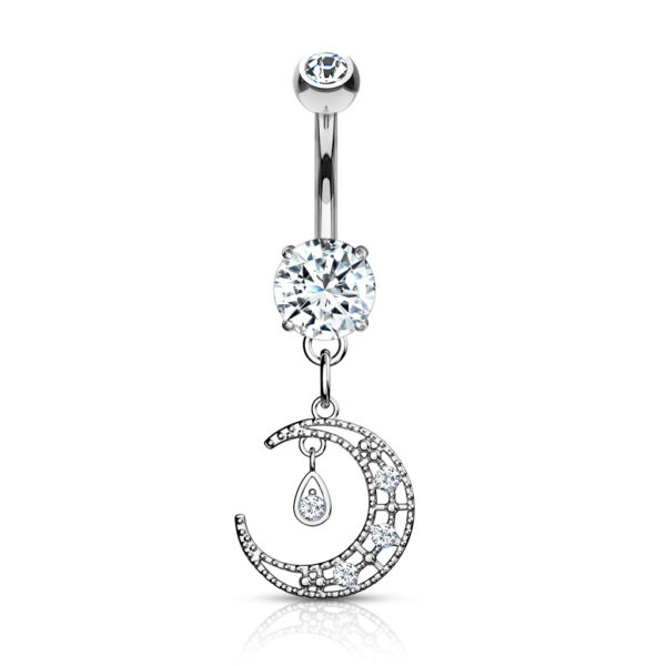 Bijou en Acier Chirurgical pour Nombril - Argent